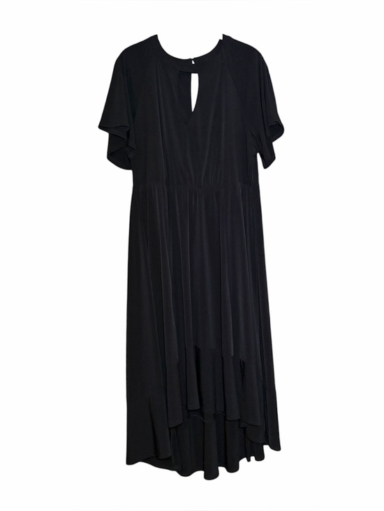 torrid Dresses & Skirts - Torrid Midi Skater Hilow Dress SZ 2X Black Flutter Sleeve  Goth Whitchy
